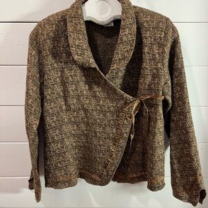 CAROLE BINETTE – Wrap Wool Jacket – Size M